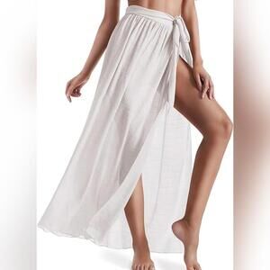 NWT Eicolorte Beach Sarong Pareo Womens Semi-Sheer Swimwear, One Size